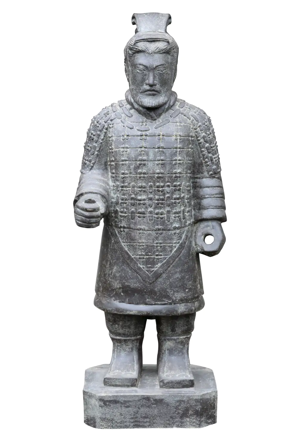  Product image 1 of the product “Standing warrior, in the sizes from 100cm to 200cm, Cast stone, Antique finish ”